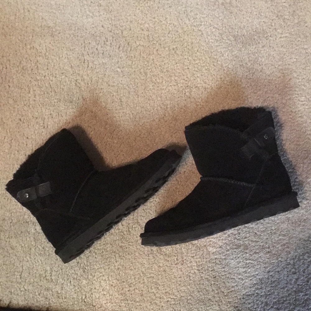 Bearpaw Black Margaret Waterpoff Ugg Style Boot Size 6